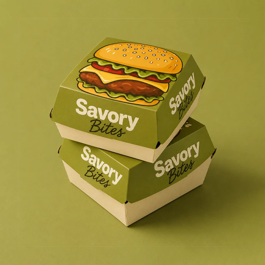 Custom Custom Burger Boxes by Packlic