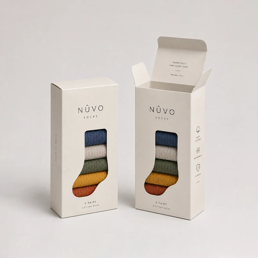 Custom Sock Packaging by Packlic