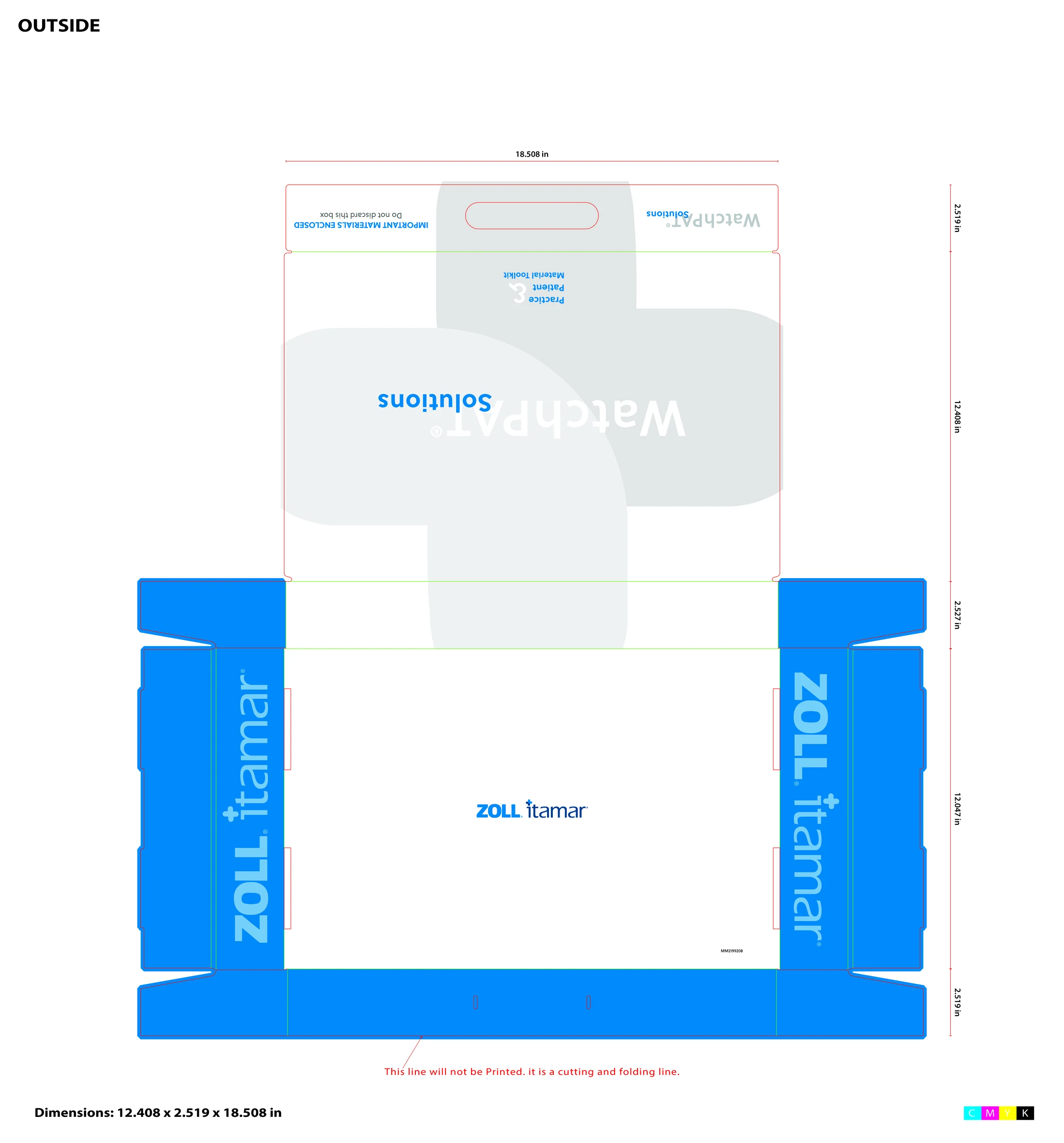 WatchPAT Solutions toolkit box dieline, outside print