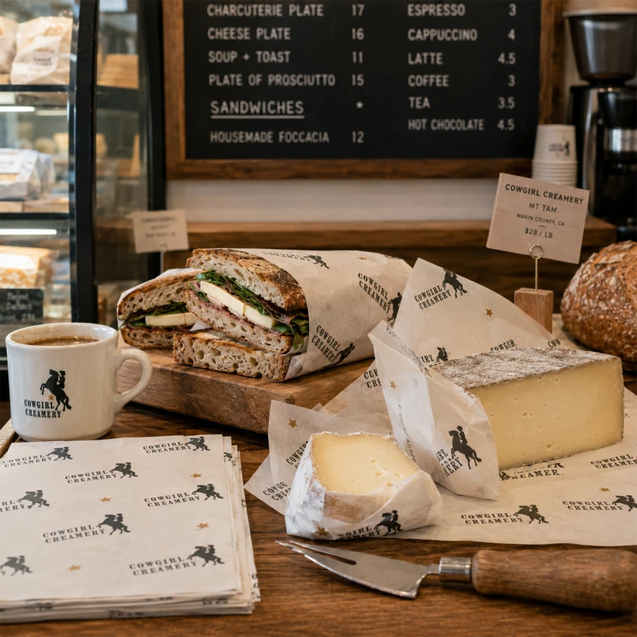 custom cheese paper for food brands by Packlic