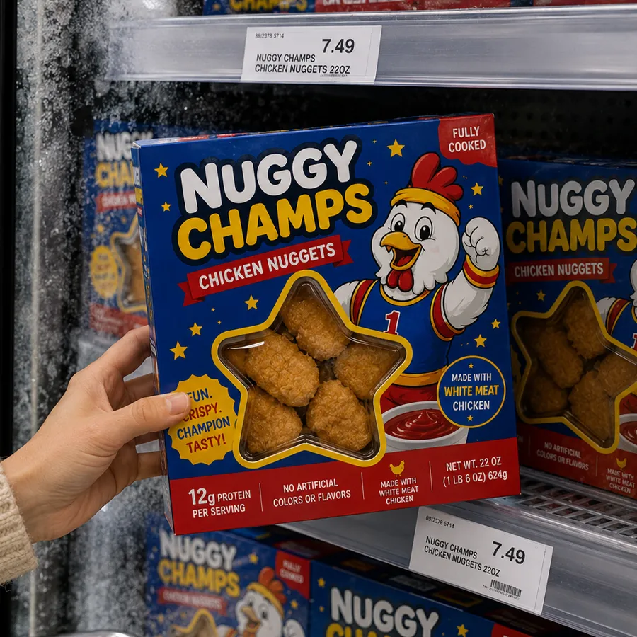 custom nugget boxes for food brands by Packlic