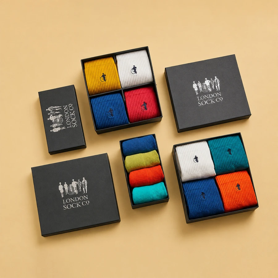 custom sock packaging for fashion brands by Packlic